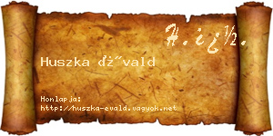 Huszka Évald névjegykártya